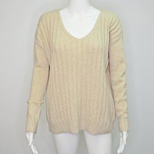Gap Design & Crafted Ribbed Knit V Neck Sweater